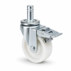 Custom OEM 4 Inch 500kg Nylon Grip Ring Stem Swivel Caster with Brake for private label