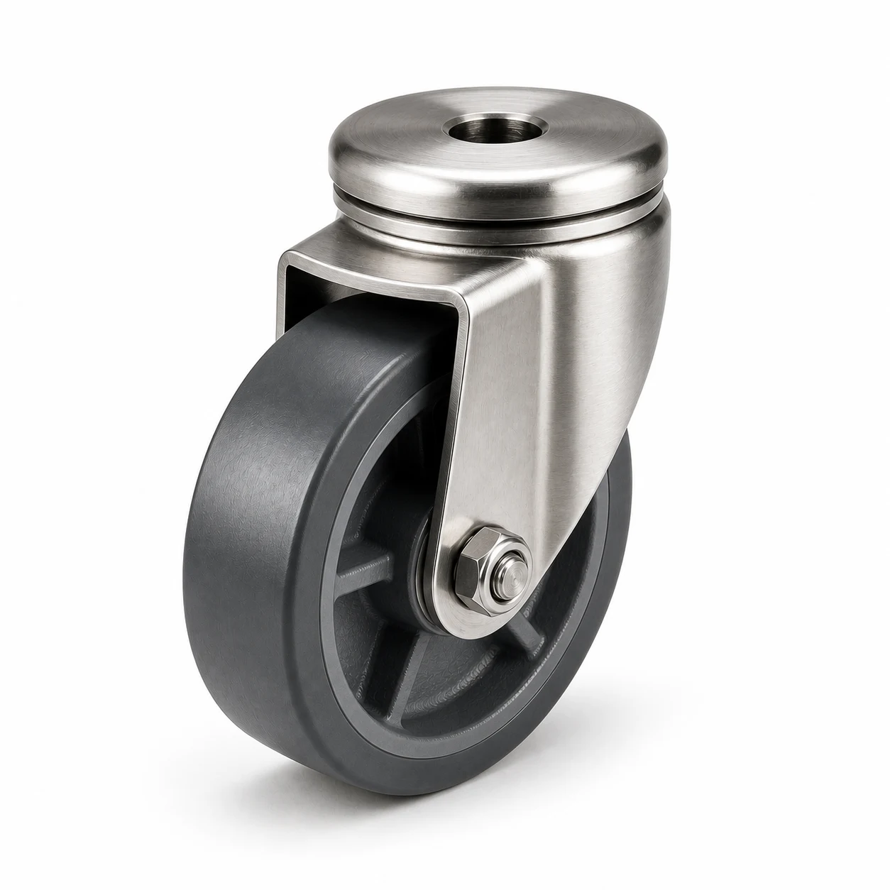 Custom OEM 5 Inch 800kg Stainless Steel Bolt Hole Swivel Caster for oem equipment
