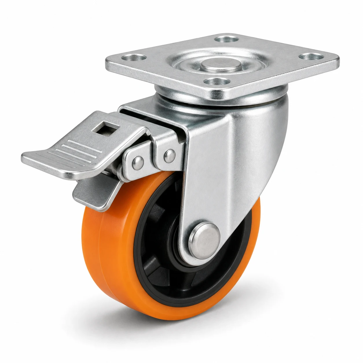 Furniture 2 Inch 40kg TPR Top Plate Swivel Caster with Brake for office furniture