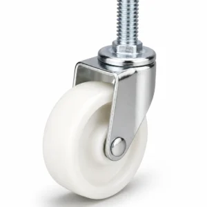 Furniture 3 Inch 60kg Nylon Threaded Stem Rigid Caster for display stands