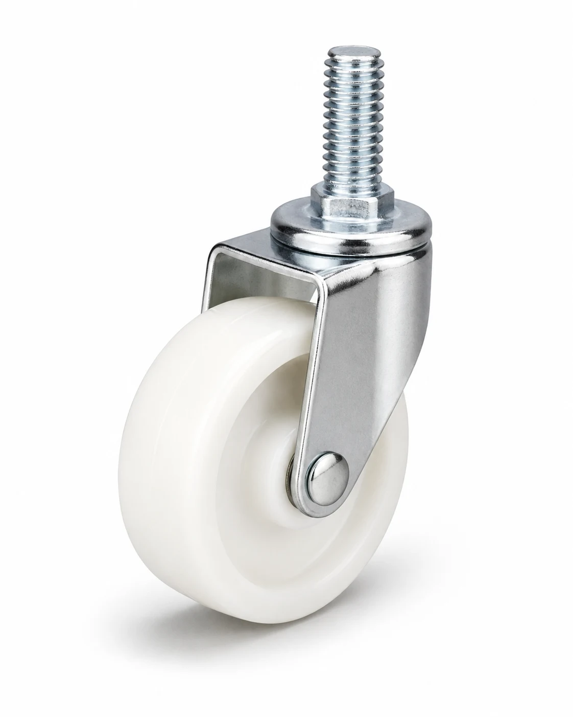 Furniture 3 Inch 60kg Nylon Threaded Stem Rigid Caster for display stands