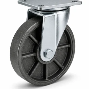 Heavy Duty 10 Inch 600kg Cast Iron Bolt Hole Swivel Caster for industrial equipment