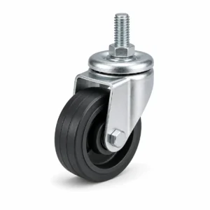 Heavy Duty 2 Inch 450kg Rubber Threaded Stem Swivel Caster for industrial equipment