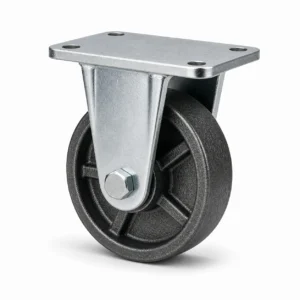 Heavy Duty 4 Inch 800kg Cast Iron Bolt Hole Rigid Caster for warehousing