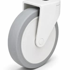Medical 12 Inch 130kg PU Bolt Hole Rigid Caster for medical devices