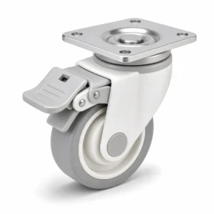 Medical 2 Inch 70kg TPR Top Plate Swivel Caster with Brake for hospital beds