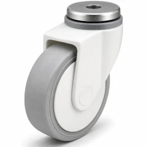 Medical 5 Inch 180kg TPR Bolt Hole Swivel Caster for hospital beds