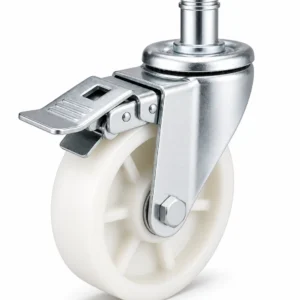 Nylon 10 Inch 160kg Nylon Grip Ring Stem Swivel Caster with Brake for food processing