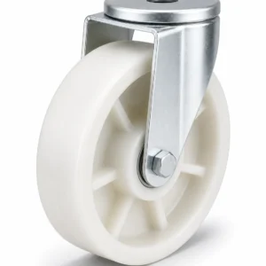 Nylon 12 Inch 250kg Nylon Bolt Hole Rigid Caster for industrial carts