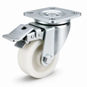 Nylon 2 Inch 100kg Nylon Top Plate Swivel Caster with Brake for food processing