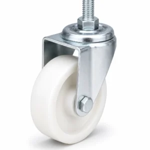 Nylon 3 Inch 160kg Nylon Threaded Stem Rigid Caster for industrial carts