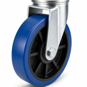 PU 12 Inch 180kg PU Bolt Hole Rigid Caster for warehouse racks