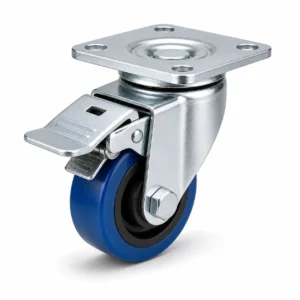 PU 2 Inch 250kg PU Top Plate Swivel Caster with Brake for factory trolleys