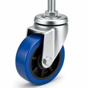 PU 3 Inch 350kg PU Threaded Stem Swivel Caster for carts