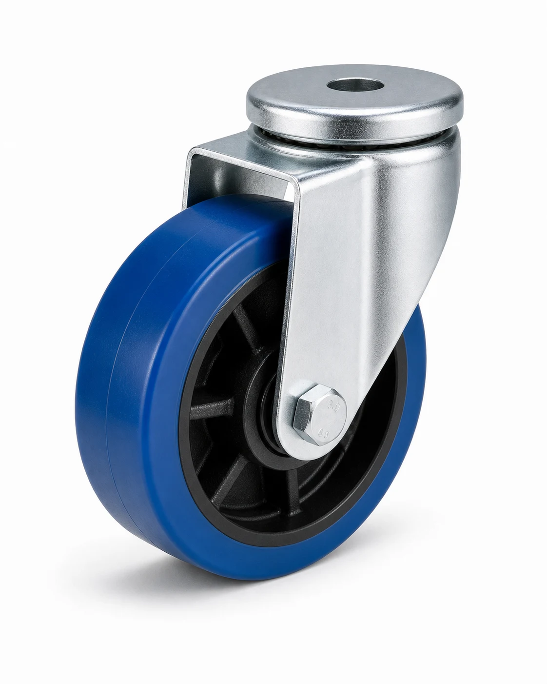 PU 5 Inch 350kg PU Bolt Hole Swivel Caster for carts