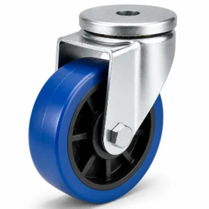 PU 5 Inch 650kg PU Bolt Hole Swivel Caster for factory trolleys