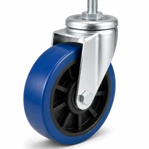 PU 8 Inch 650kg PU Threaded Stem Swivel Caster for factory trolleys
