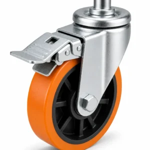 TPR 10 Inch 120kg TPR Grip Ring Stem Swivel Caster with Brake for retail equipment