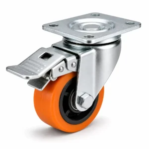 TPR 2 Inch 220kg TPR Top Plate Swivel Caster with Brake for furniture