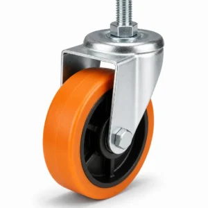 TPR 3 Inch 120kg TPR Threaded Stem Rigid Caster for light industrial