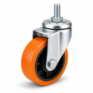 TPR 3 Inch 300kg TPR Threaded Stem Swivel Caster for retail equipment