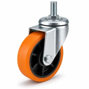 TPR 8 Inch 80kg TPR Threaded Stem Swivel Caster for furniture